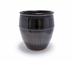 Digby Hoets; Large floor vase with leaf decoration