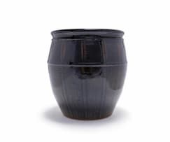 Digby Hoets; Large floor vase with leaf decoration