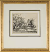 Walter Battiss; Two Figures Walking in a Landscape