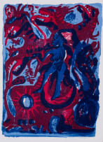 Azaria Mbatha; Untitled (Woman with Three-headed Beast)