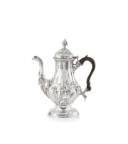 A George III silver coffee pot, maker's initials BM, London, 1765