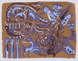 Azaria Mbatha; Untitled (Jonah and the Whale I)