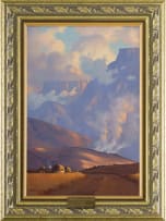 Willem Hermanus Coetzer; Veld Fire in Natal Mountain Landscape