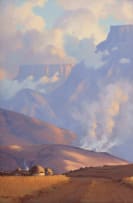 Willem Hermanus Coetzer; Veld Fire in Natal Mountain Landscape