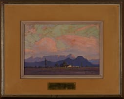 Jacob Hendrik Pierneef; Mountain Landscape with Homestead