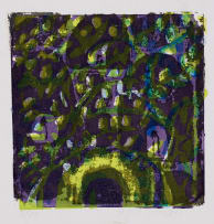 Azaria Mbatha; Untitled (Village Scene)