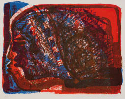 Azaria Mbatha; Side Profile in Orange and Blue
