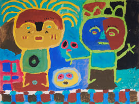 Rufus Ogundele; Untitled (Composition with Figures)