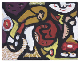 Adebisi Fabunmi; Untitled (Abstract with Red Face)