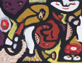 Adebisi Fabunmi; Untitled (Abstract with Red Face)