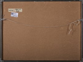 Hannes Harrs; Untitled (Abstract in Brown with Green Sphere)