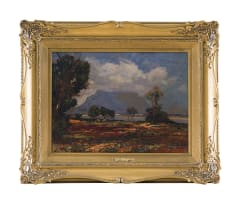 Edward Roworth; Harvesters with View of Table Mountain