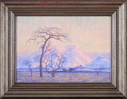 Jacob Hendrik Pierneef; Landscape with Trees and Mountains