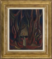 Maurice van Essche; Landscape with Women and Trees
