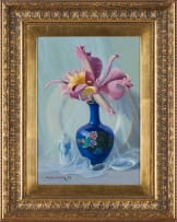 Willem Hermanus Coetzer; Still Life with an Iris in a Vase