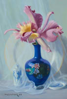 Willem Hermanus Coetzer; Still Life with an Iris in a Vase