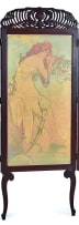 Alphonse Mucha; Art Nouveau-style four-panel painted screen, Czech Republic