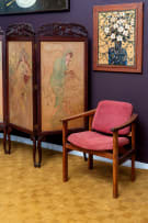 Alphonse Mucha; Art Nouveau-style four-panel painted screen, Czech Republic