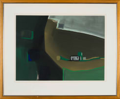 Charles Gassner; Abstract Landscape with House on a Hill