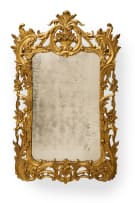 Rococo style giltwood wall mirror, 19th century