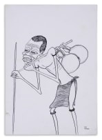 Mankew Valente Mahumana; Figure with Walking Stick