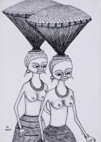 Mankew Valente Mahumana; Two Women with Baskets