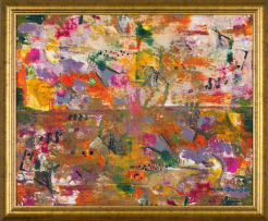 Muzi Donga; Abstract in Purple and Orange