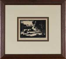 Jacob Hendrik Pierneef; Bolandse Plaas, Kromme Rivier (Boland Farm, Kromme River) (Nilant 16)