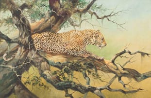 Peter Siegfried Hahn; Reclining Leopard
