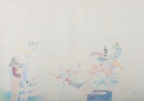 Braam Kruger; Surreal Landscape with Nude Figures