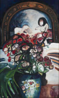 Jennifer Lynne Crooks; Nude in a Mirror with Vase of Flowers