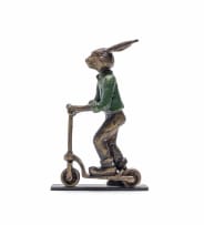 Carol Cauldwell; Rabbit on a Scooter