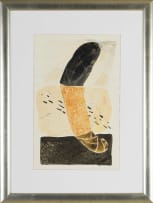 Colbert Mashile; Abstract in Black and Orange