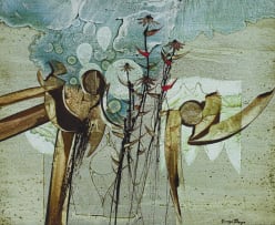 George Boys; Abstract Composition with Flowers