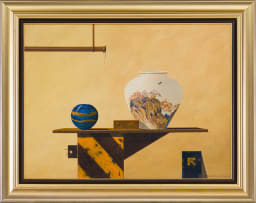 Michael Vincent Murphy; An Interior Still Life with Pot and Vase