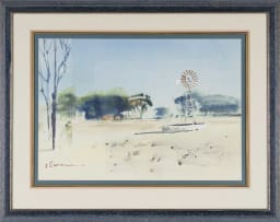Ulrich Schwanecke; Landscape with Windmill