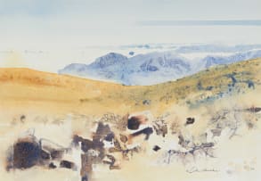 Ulrich Schwanecke; Abstract Landscape with Distant Mountains