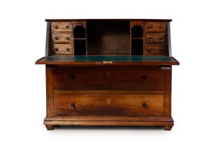 Rosewood fall-front bureau, 19th century
