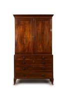 Mahogany linen press, 19th century