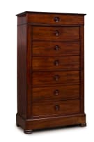 Victorian mahogany Wellington chest, 20th century