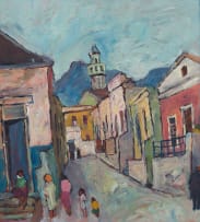 Kenneth Baker; Bo-Kaap Street Scene with Figures