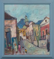 Kenneth Baker; Bo-Kaap Street Scene with Figures