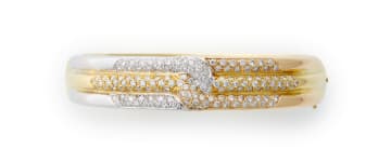 Peter Gilder; Tri-tone diamond gold bangle