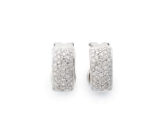 Diamond clip on earrings