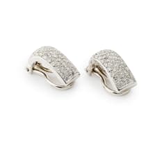Diamond clip on earrings