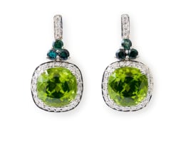 Peter Gilder; Peridot drop earrings