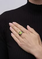 Peter Gilder; Perdiot, diamond and tourmaline ring