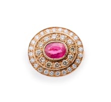 Pink sapphire and diamond dress ring