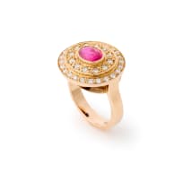 Pink sapphire and diamond dress ring