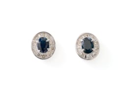 Sapphire and diamond earrings